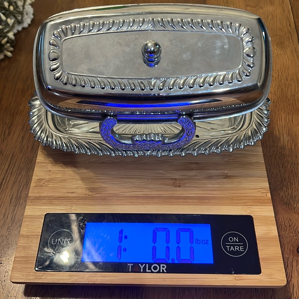 Vintage Irving Ware Silver Chrome Butter Dish